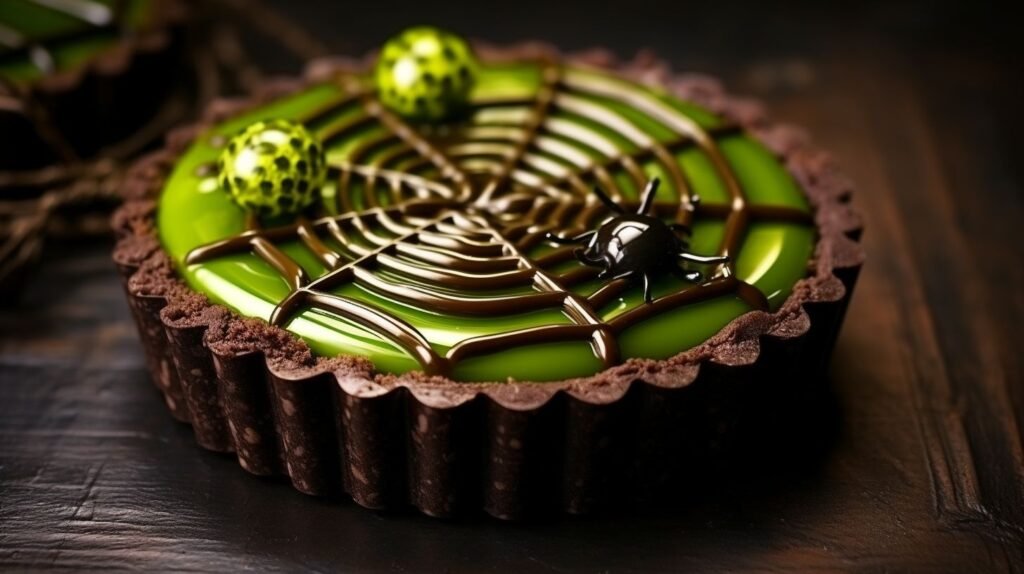 Recipe: How to cook Spider Chocolate Slime Tart A whole Slime Tart