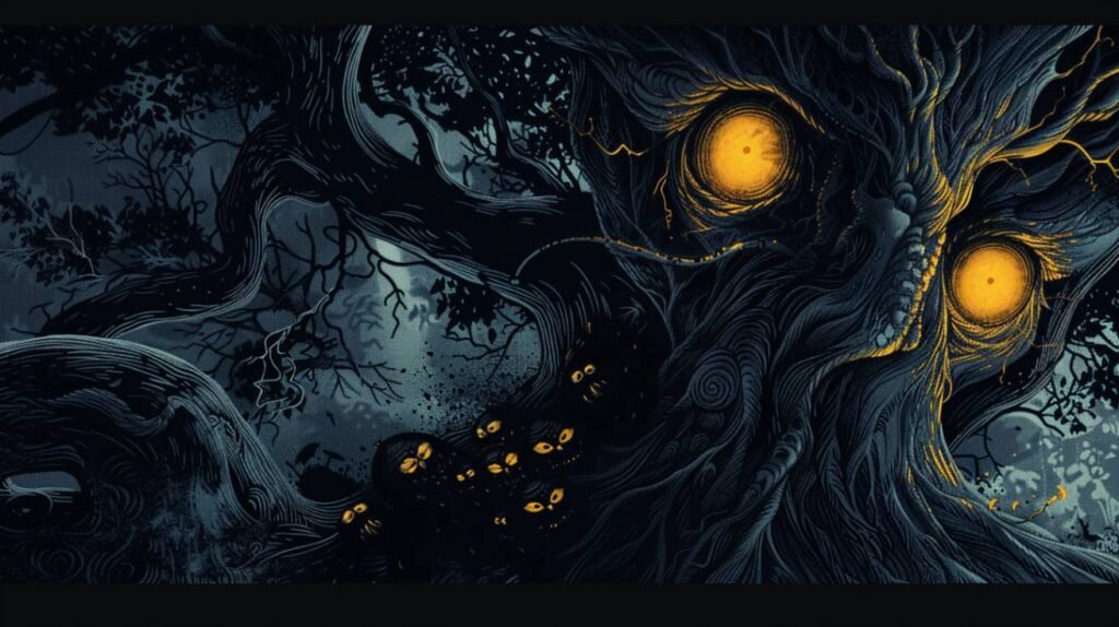 The Cursed Tree Door Cover - Horror Fiction Story