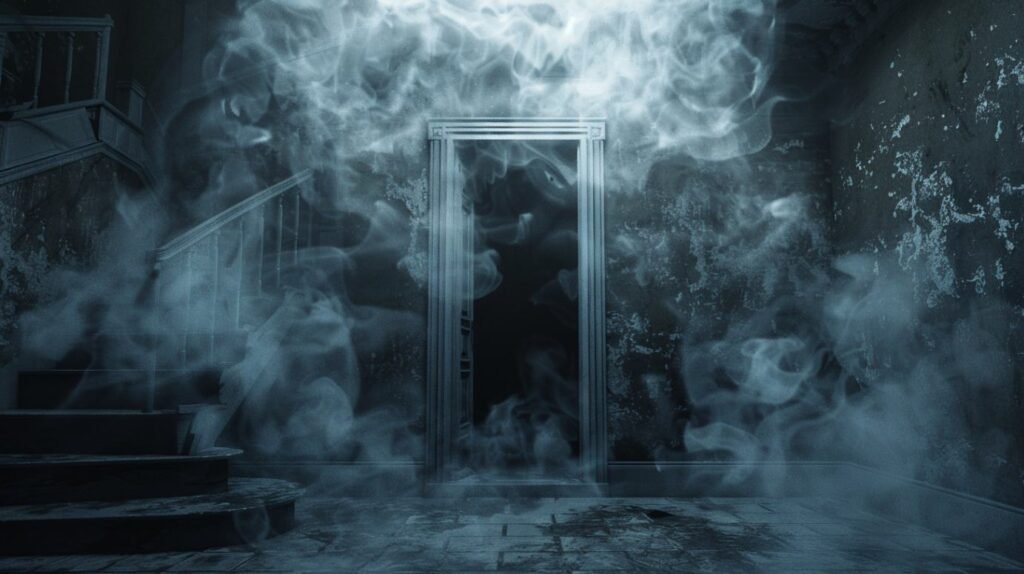 The door that is leading outside Haunted House of Ravenwood